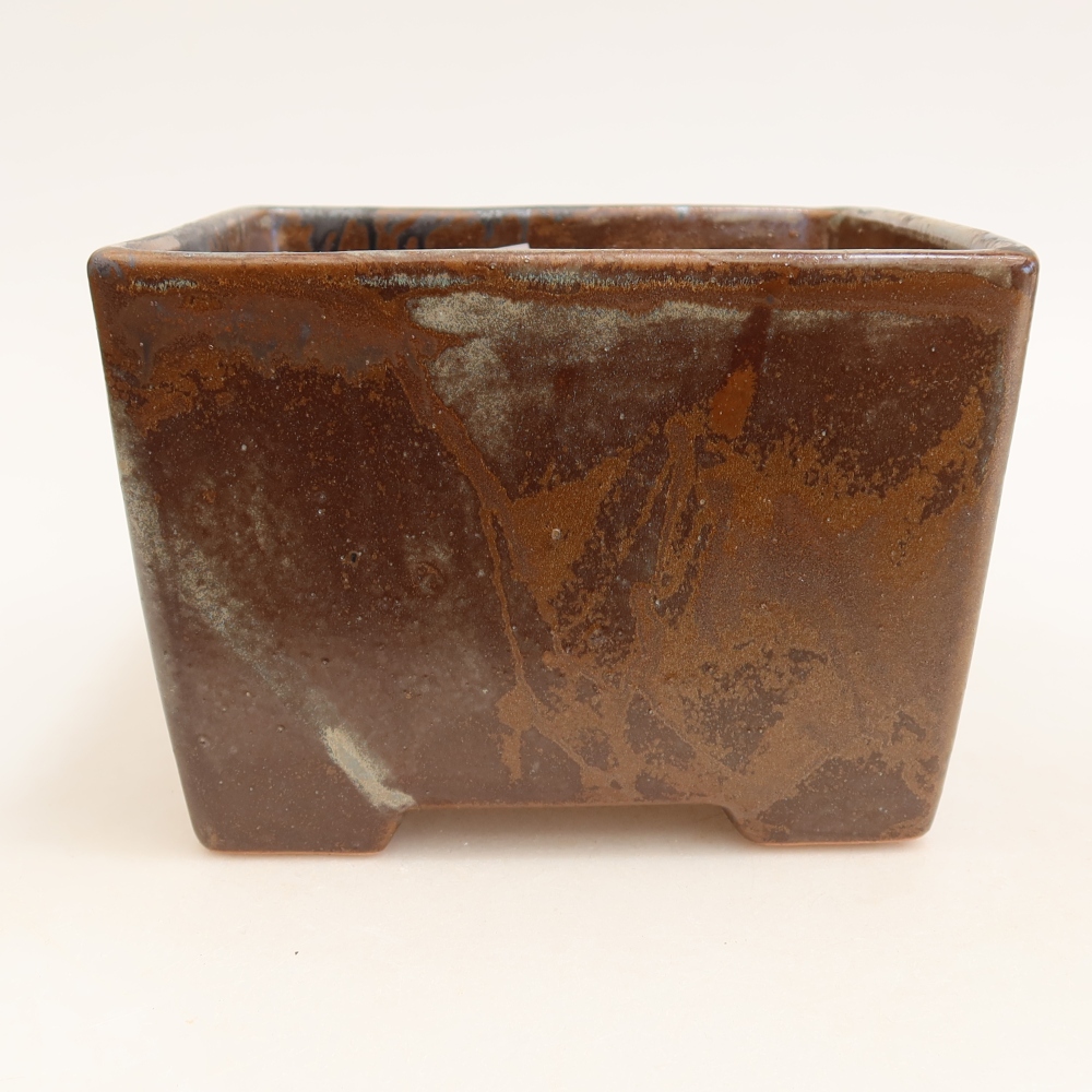 Keramische bonsaipot 15 x 15 x 10,5 cm, kleur bruin