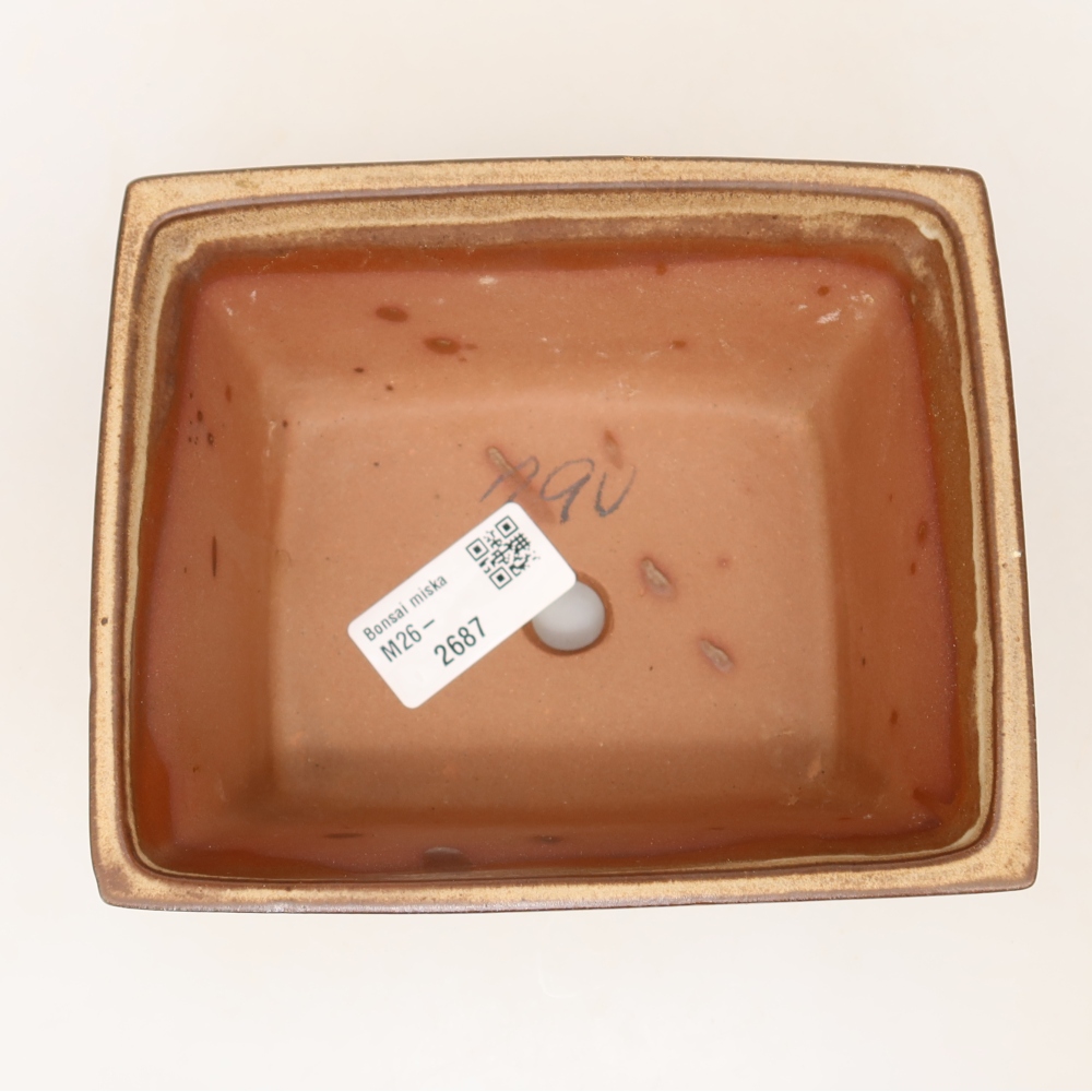 Keramische schaal  14,5 x 12,5 x 7 cm, kleur: beige