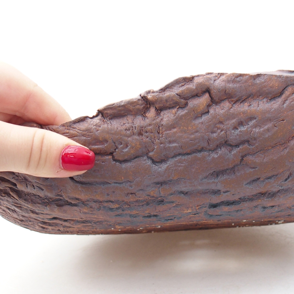 Keramisch Schelp 28 x 21,5 x 8,5 cm , kleur bruin