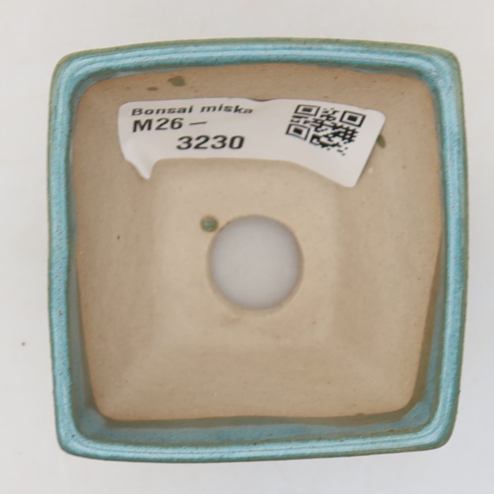 Bonsaischaal van keramiek 5,5 x 5,5 x 4,5 cm, kleur blauw