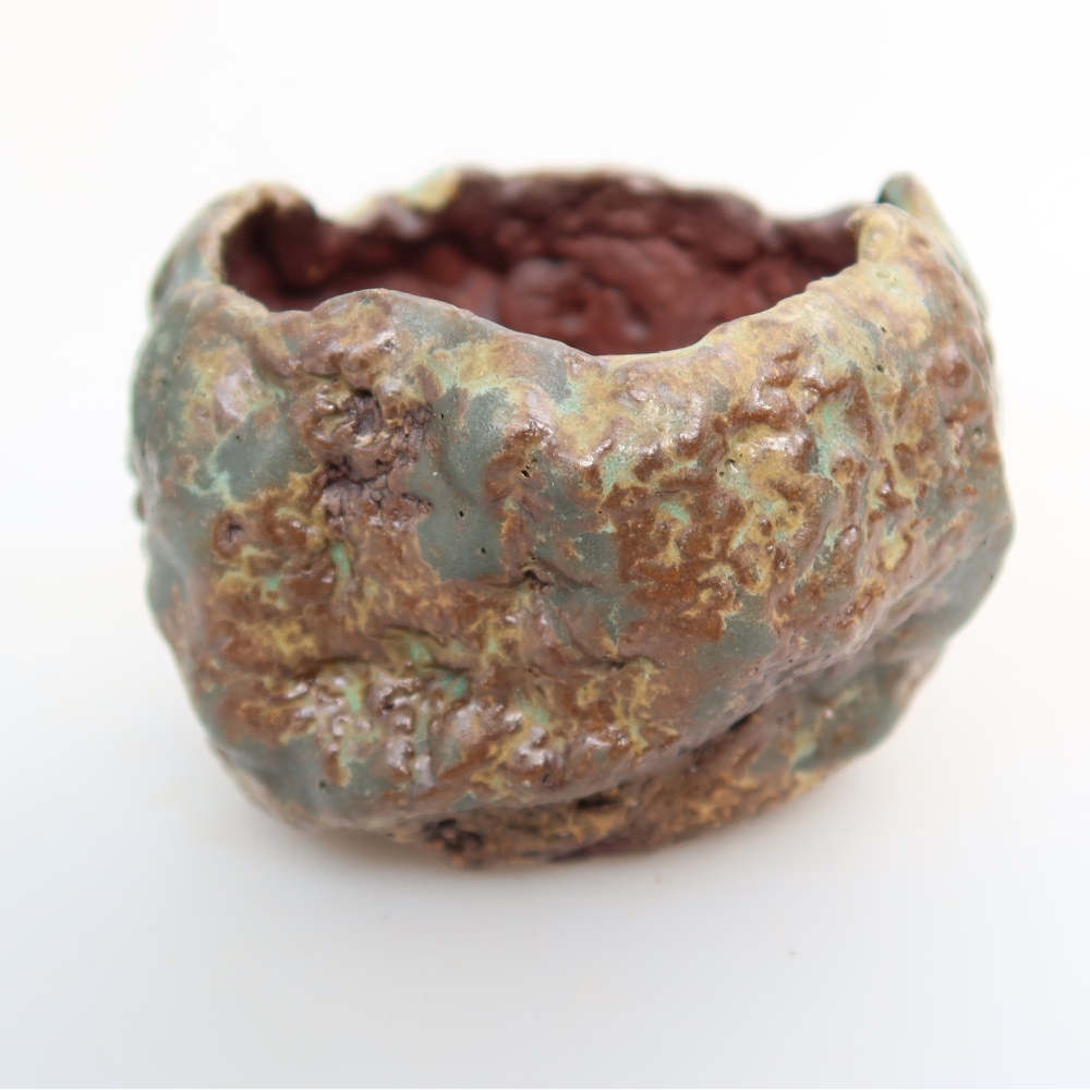 Keramische schaal  7 x 6,5 x 5,5 cm, kleur groen