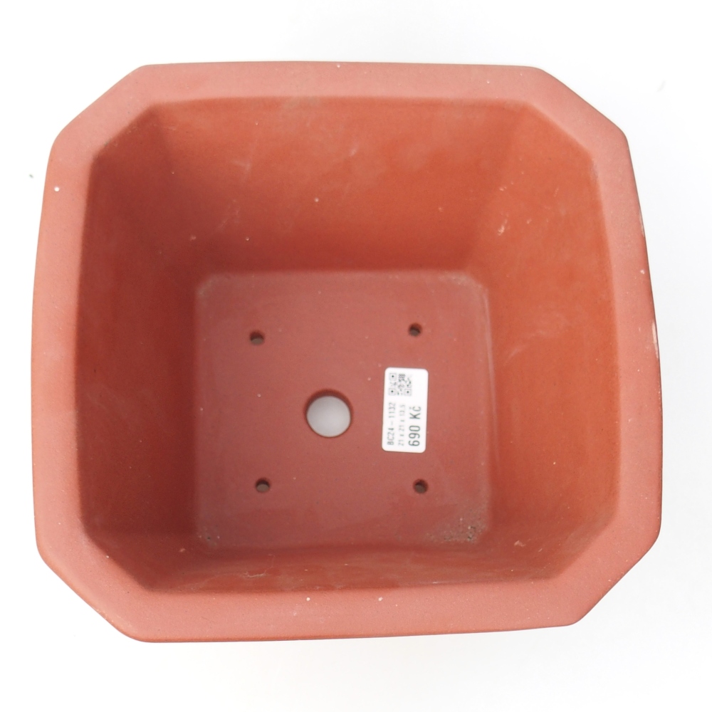 Kom 21 x 21 x 14 cm baksteenkleur