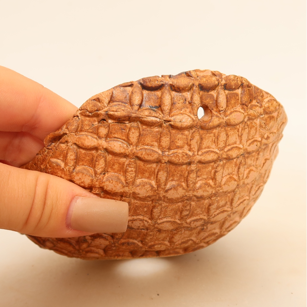 Keramische schaal voor kokedama, 12 x 12 x 7 cm, kleur: roze
