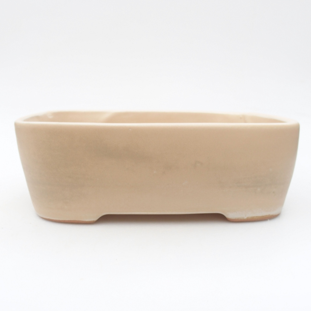 Bonsaischaal van keramiek 23 x 18 x 7,5 cm, kleur beige