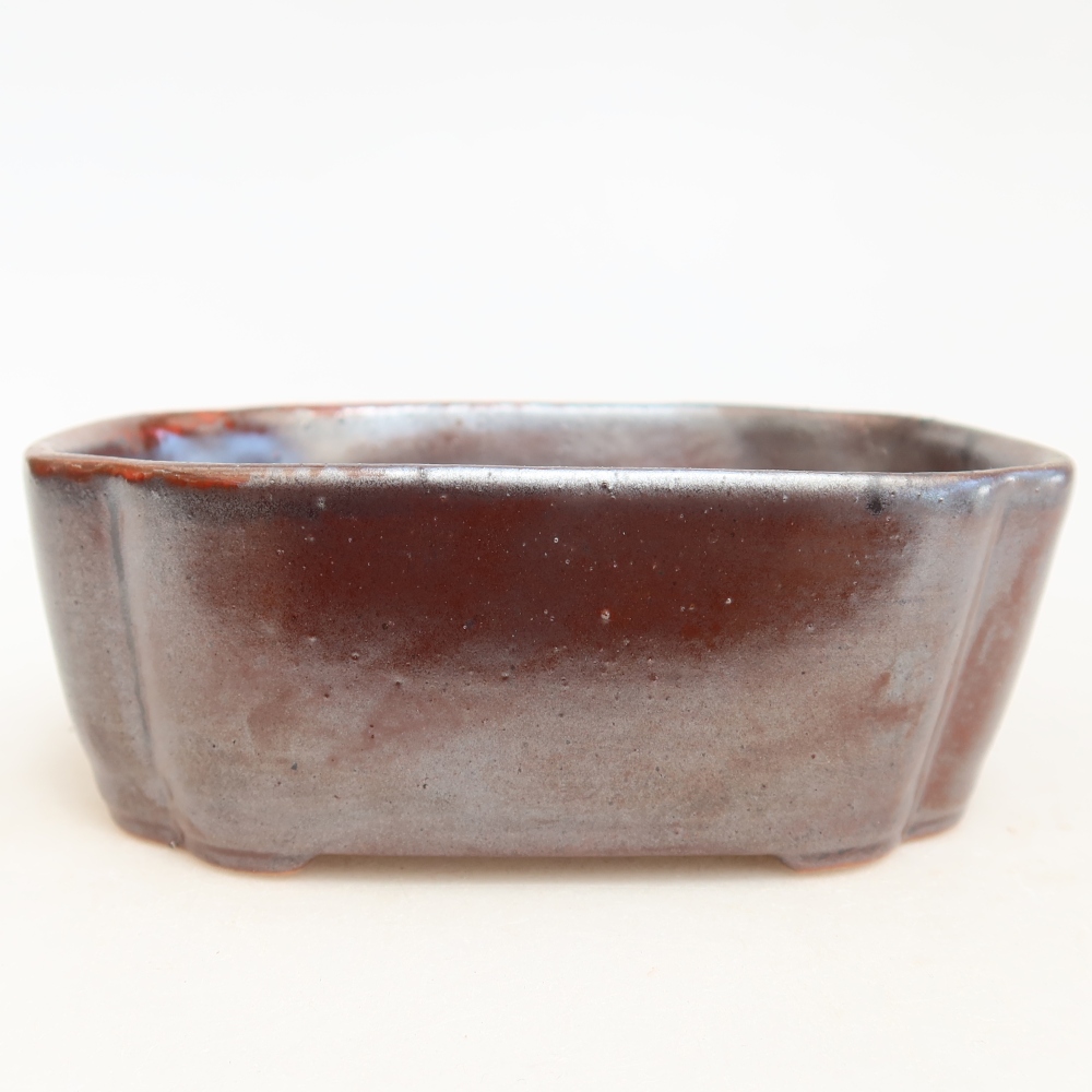 Keramische bonsaipot 12,5 x 10 x 4,5 cm, metaalachtige kleur