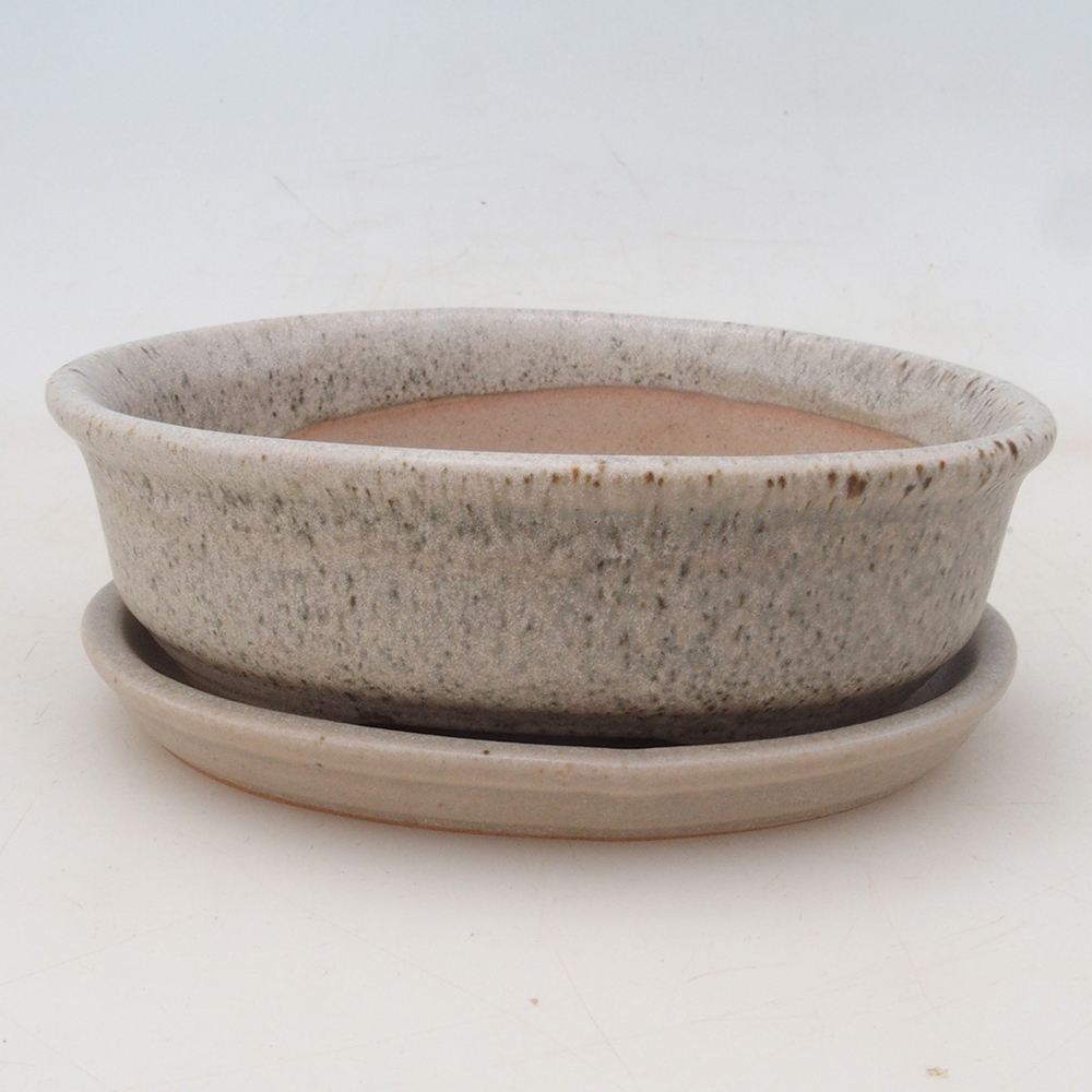 Bonsaischaal + schotel H04 - beige