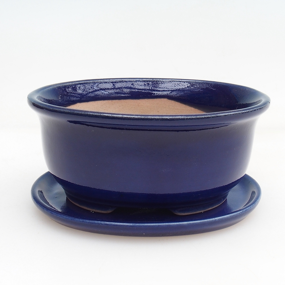 Bonsai kom + schotel H11 - 11,5 x 10 x 4 cm - groen