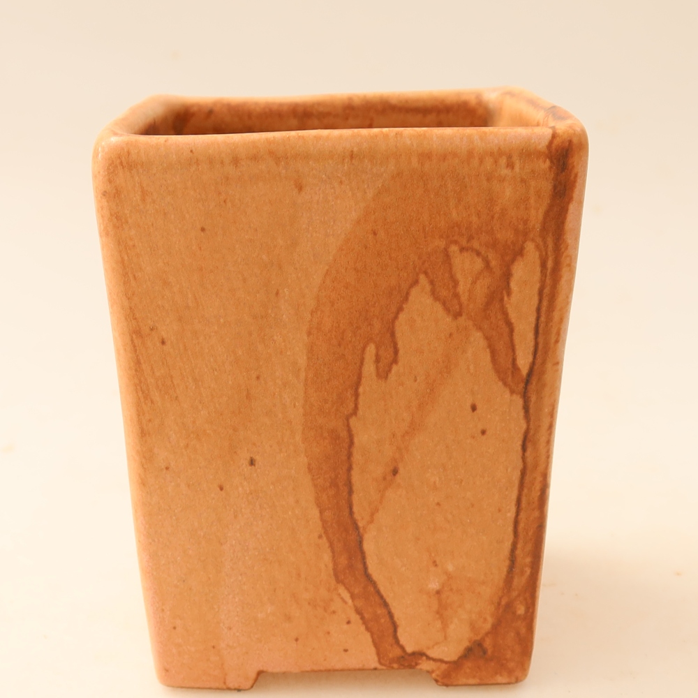 Keramische bonsaipot 7,5 x 7,5 x 10 cm, kleur: roze