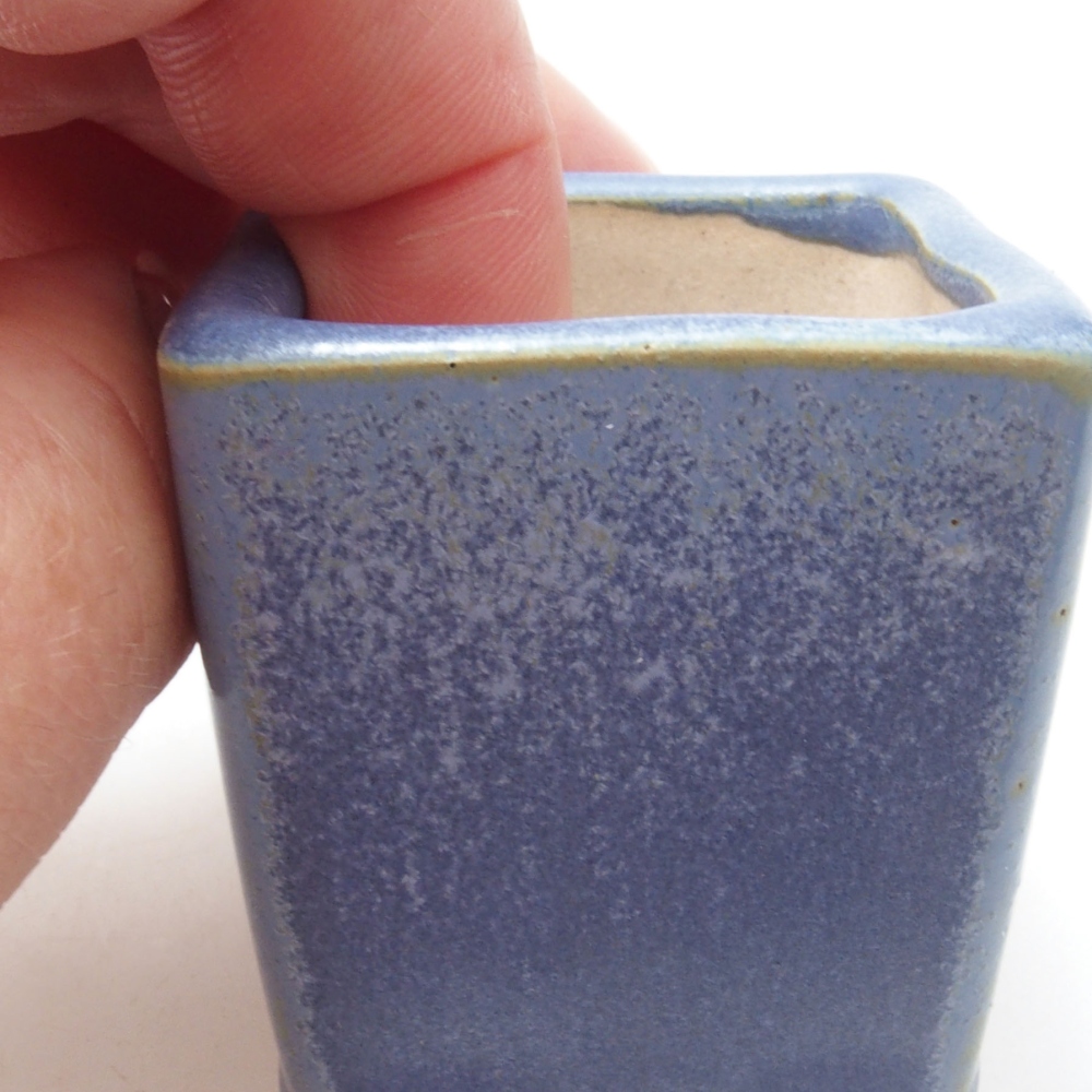 Mini bonsaischaal 4 x 4 x 4,5 cm, kleur blauw