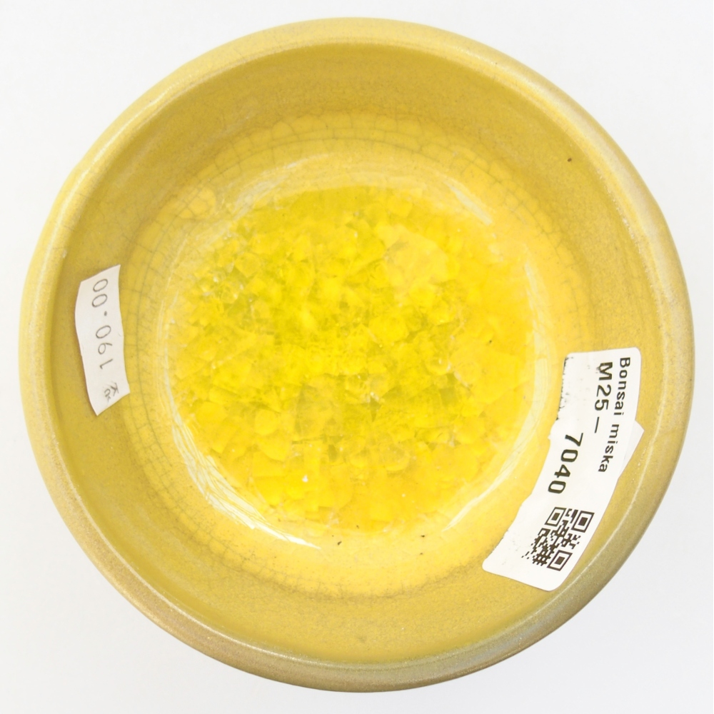 Bonsaischaal van keramiek 26 x 26 x 8 cm, kleur rood