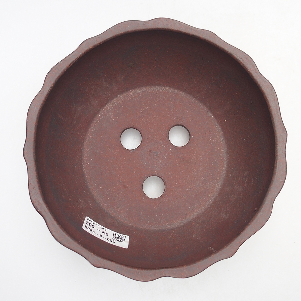 Kom 19 x 19 x 9,5 cm bruinrood