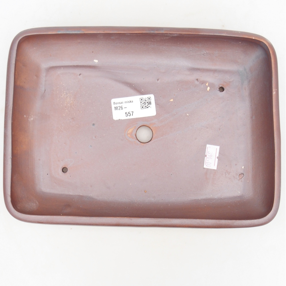 Bonsaischaal van keramiek 24 x 17,5 x 4 cm, metaalkleur