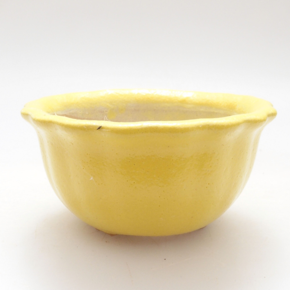 Bonsaischaal van keramiek 7 x 3 x 3,5 cm, geel