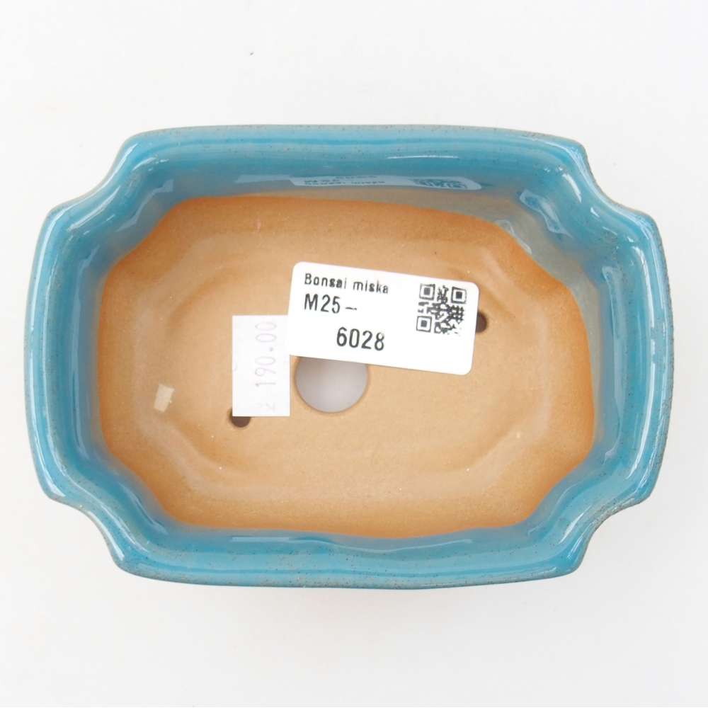 Bonsaischaal van keramiek 22 x 17 x 5 cm, groen