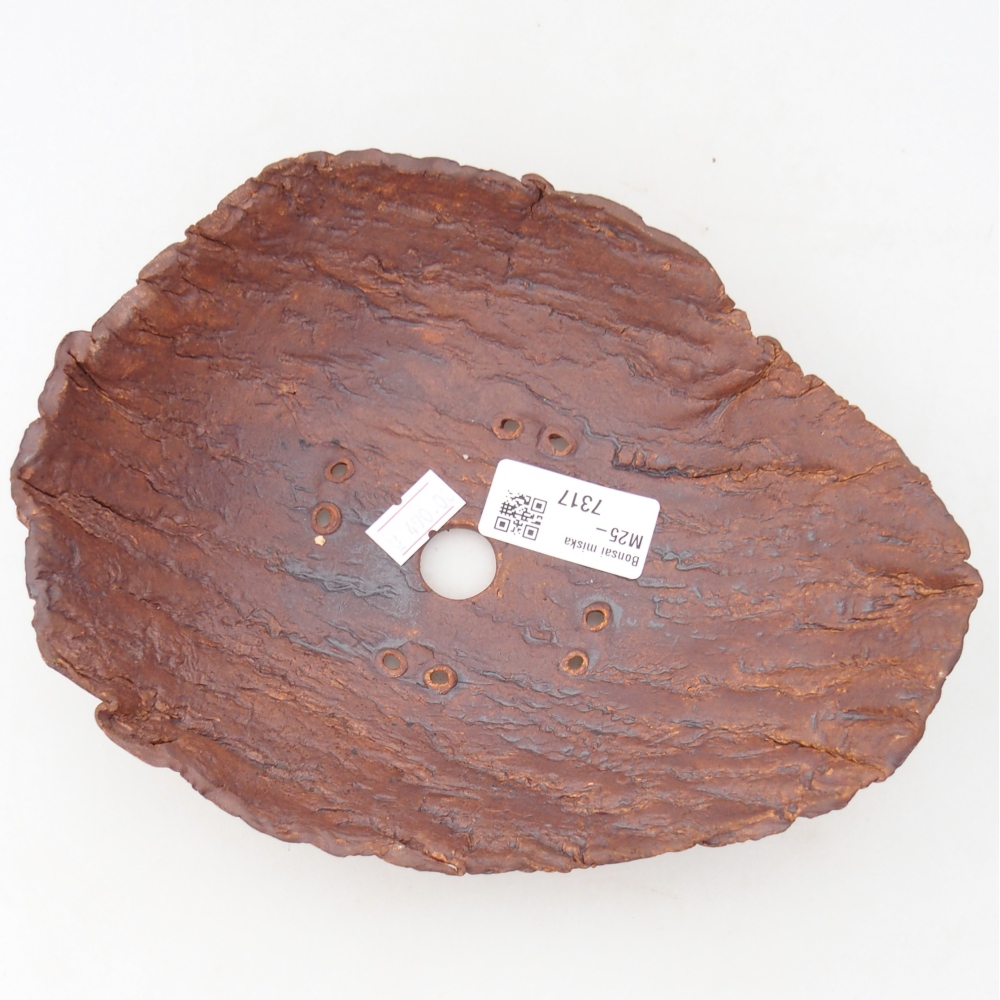 Keramische schaal 20 x 15 x 6 cm , kleur bruin