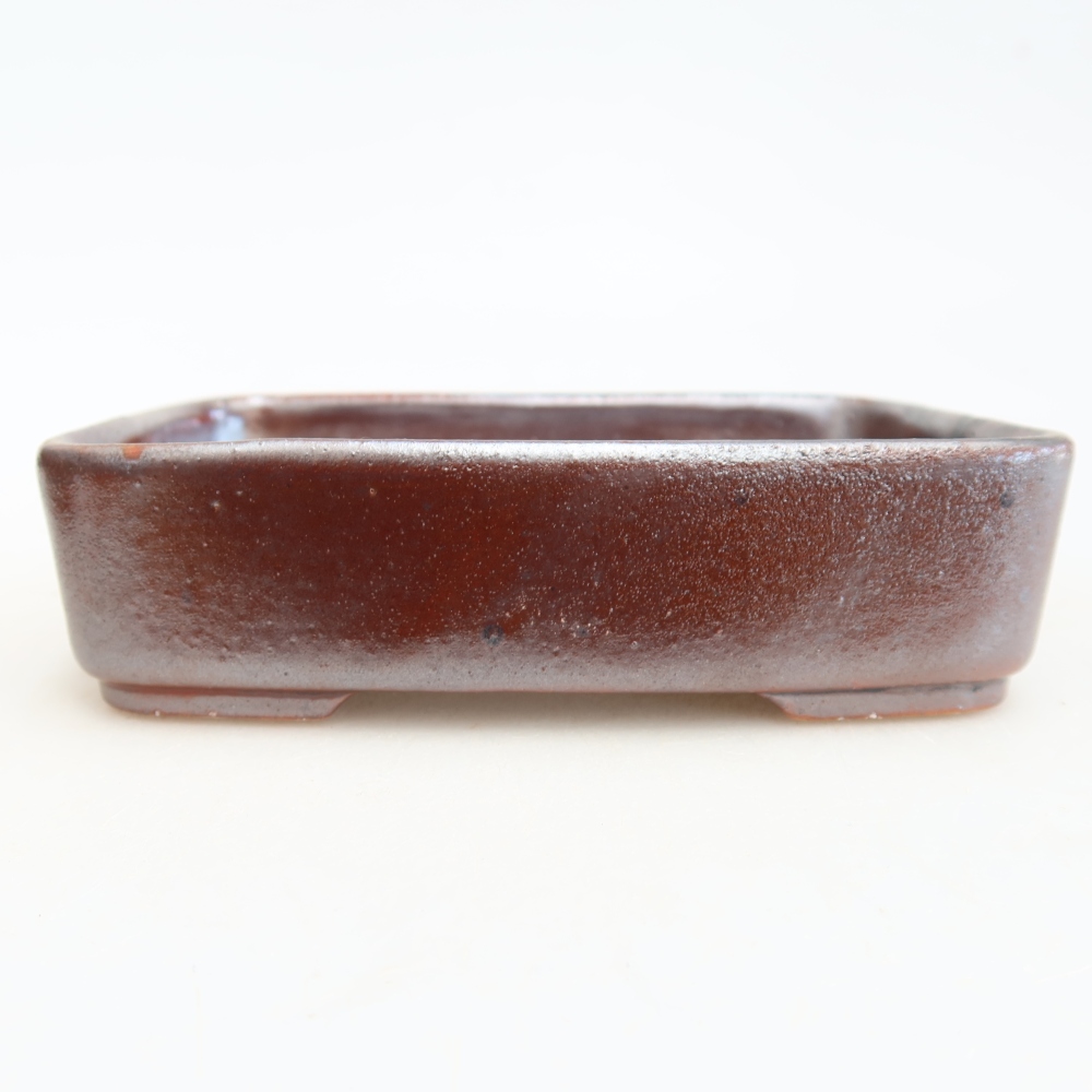Keramische bonsaipot 13 x 9,5 x 3,5 cm, metaalachtige kleur