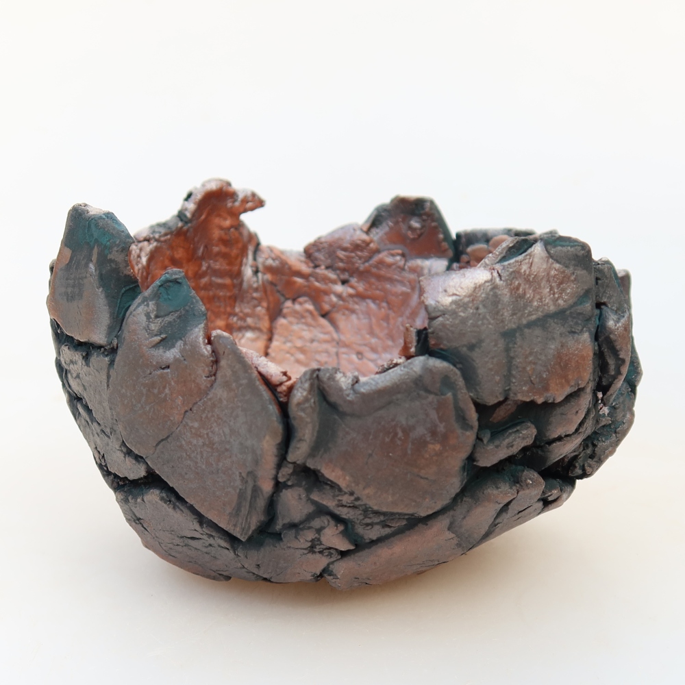 Keramische schaal  10,5 x 10,5 x 7 cm, kleur: groen
