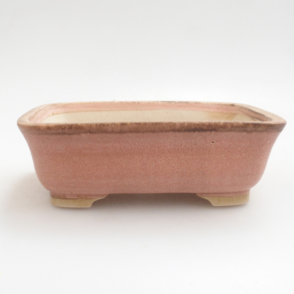 Bonsaischaal van keramiek 10 x 8,5 x 4 cm, bruin