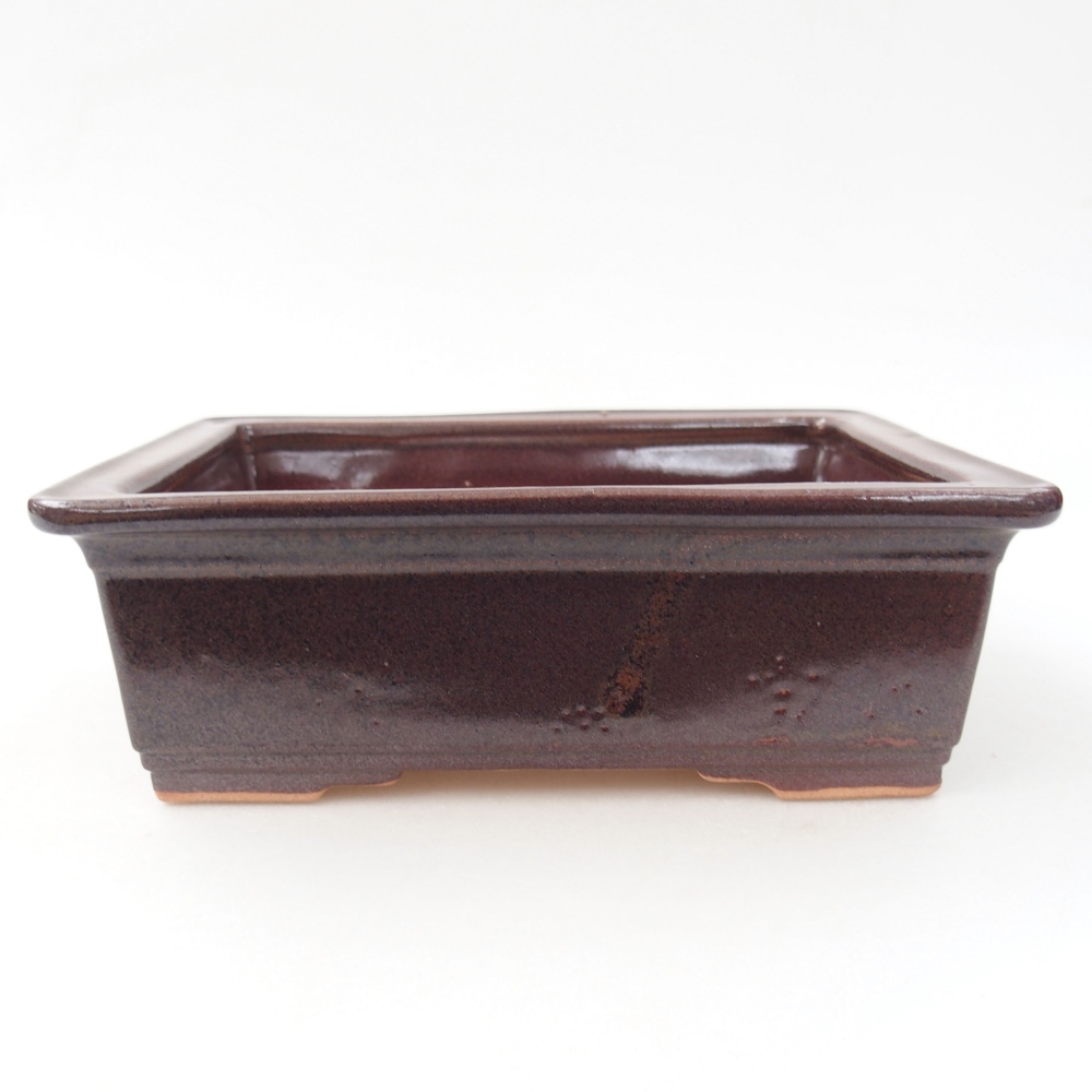 Bonsaischaal van keramiek 22 x 17 x 5 cm, groen