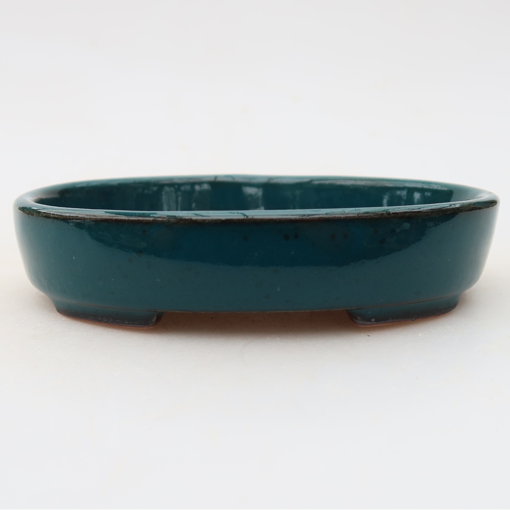 Keramische bonsaipot 12 x 9,5 x 2,5 cm, kleur groen