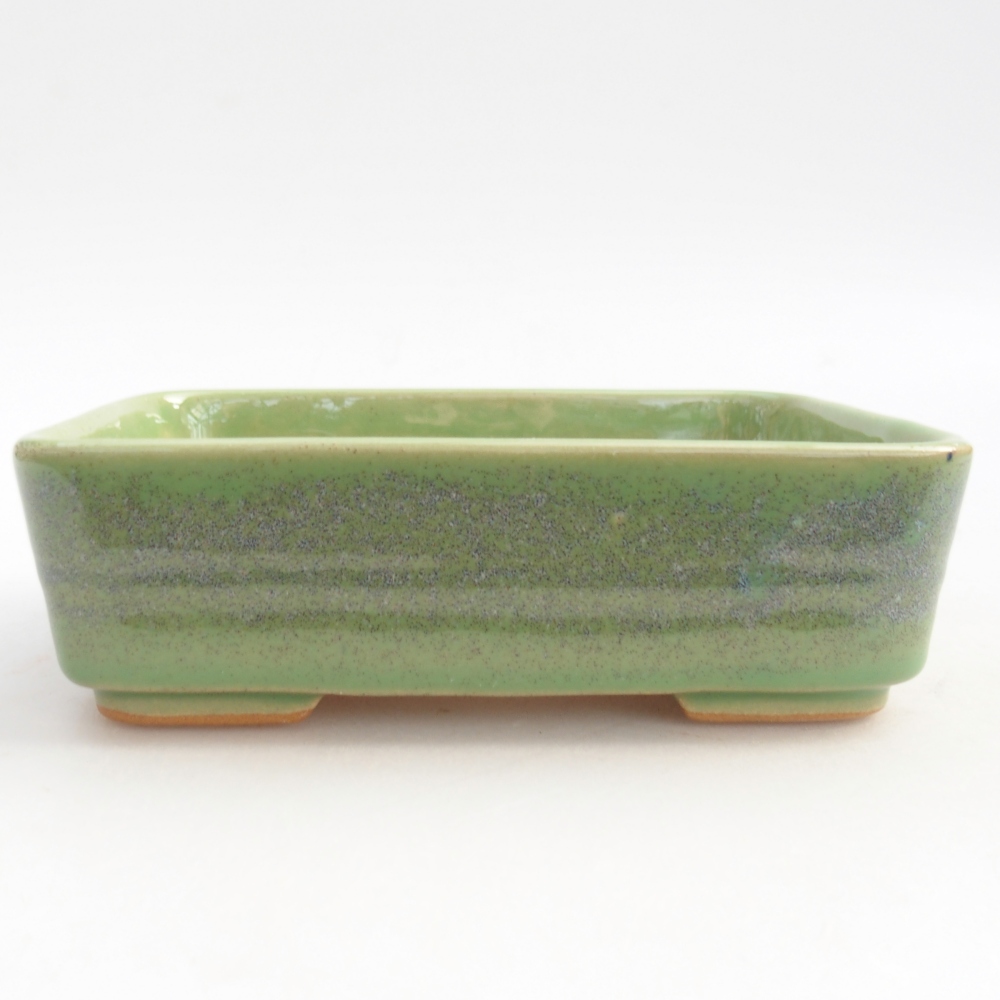 Bonsaischaal van keramiek 26 x 26 x 8 cm, kleur rood