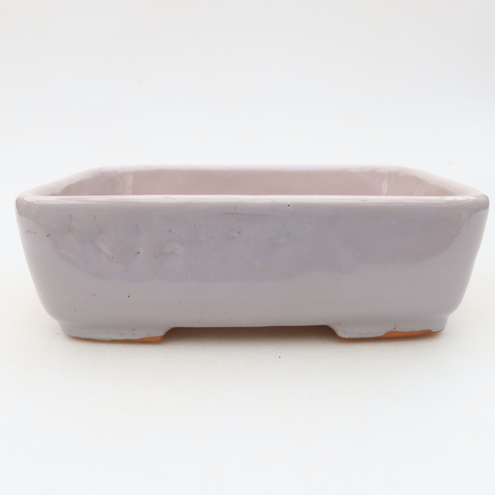 Keramische bonsaischaal 15 x 12,5 x 4,5 cm, kleur paars