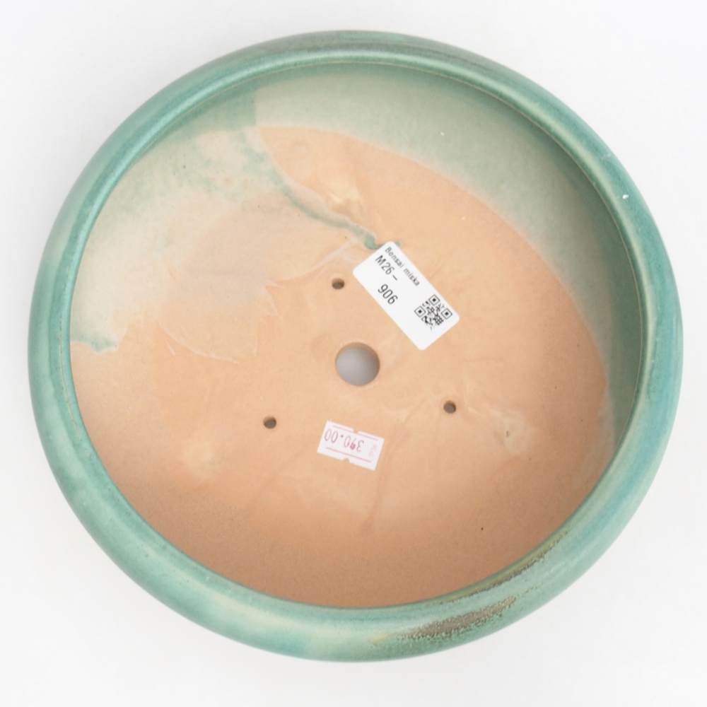 Bonsaischaal van keramiek 21 x 21 x 7 cm, groen