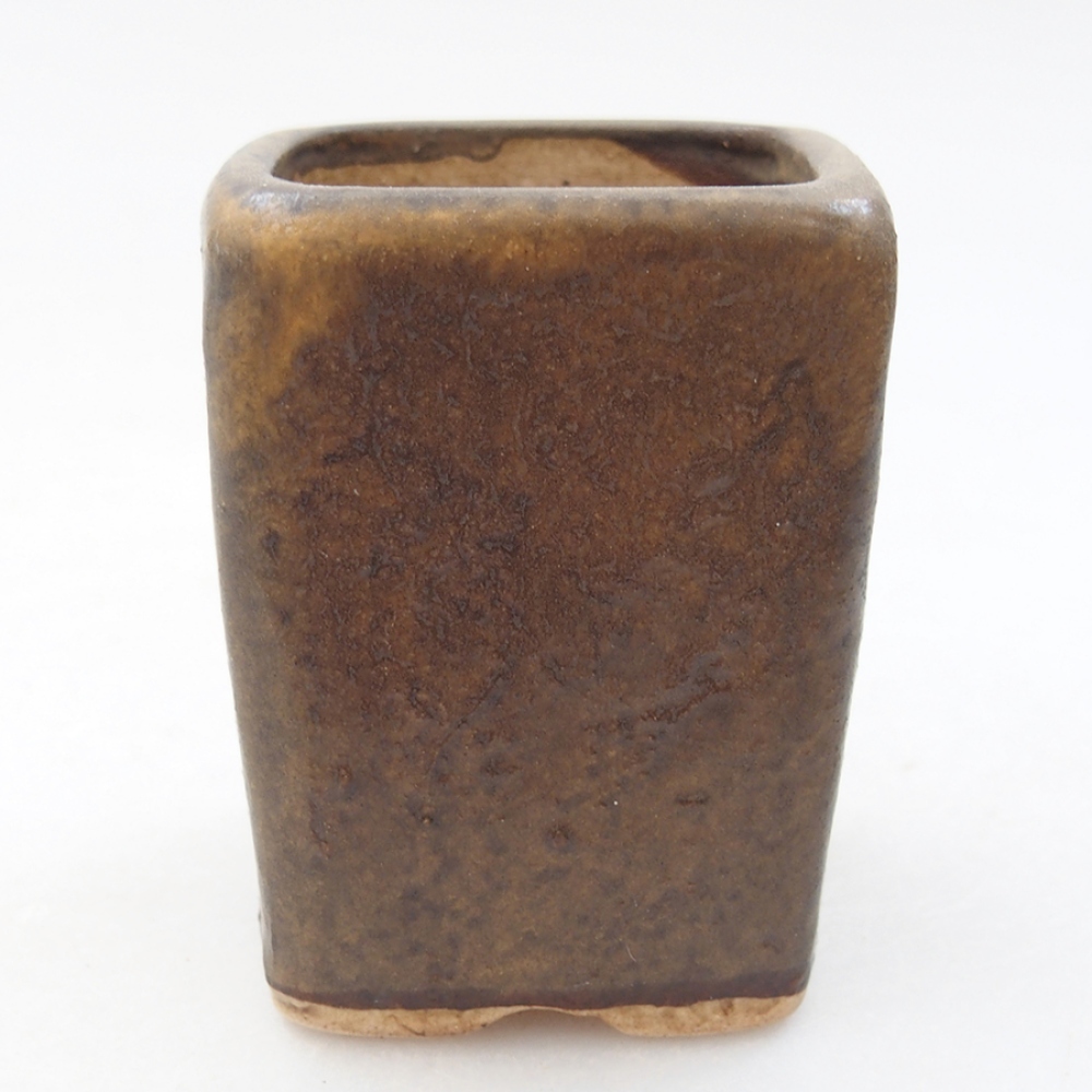 Bonsaischaal van keramiek 5 x 5 x 6,5 cm, bruin