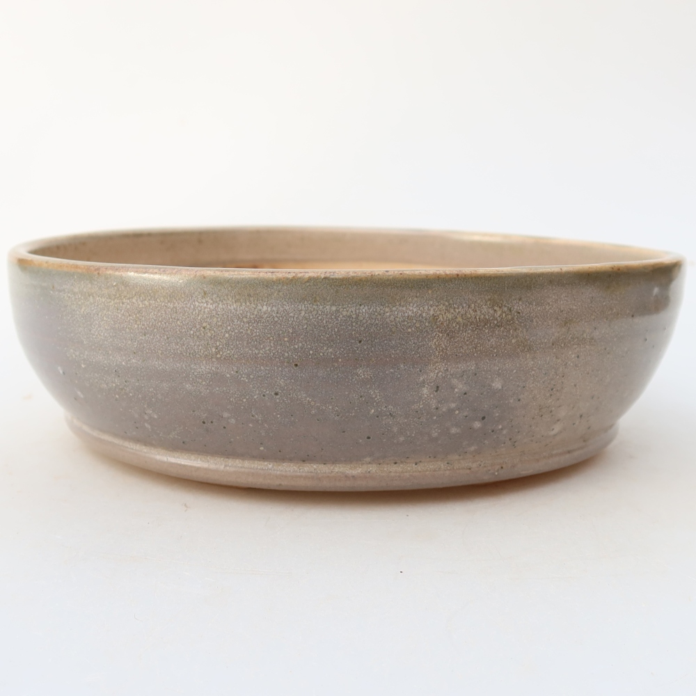 Keramische bonsaipot 19 x 19 x 5,5 cm, kleur: beige