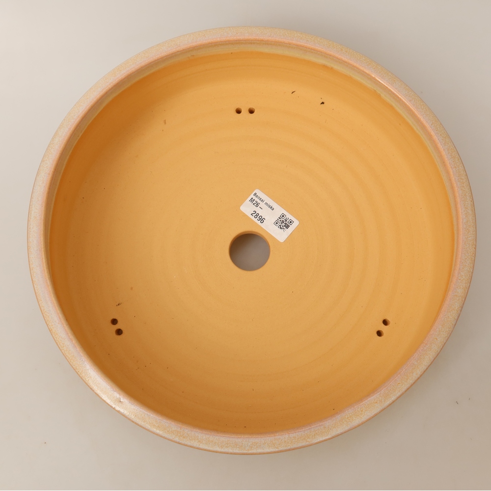 Keramische bonsaipot 27,5 x 27,5 x 7,5 cm, kleur: beige