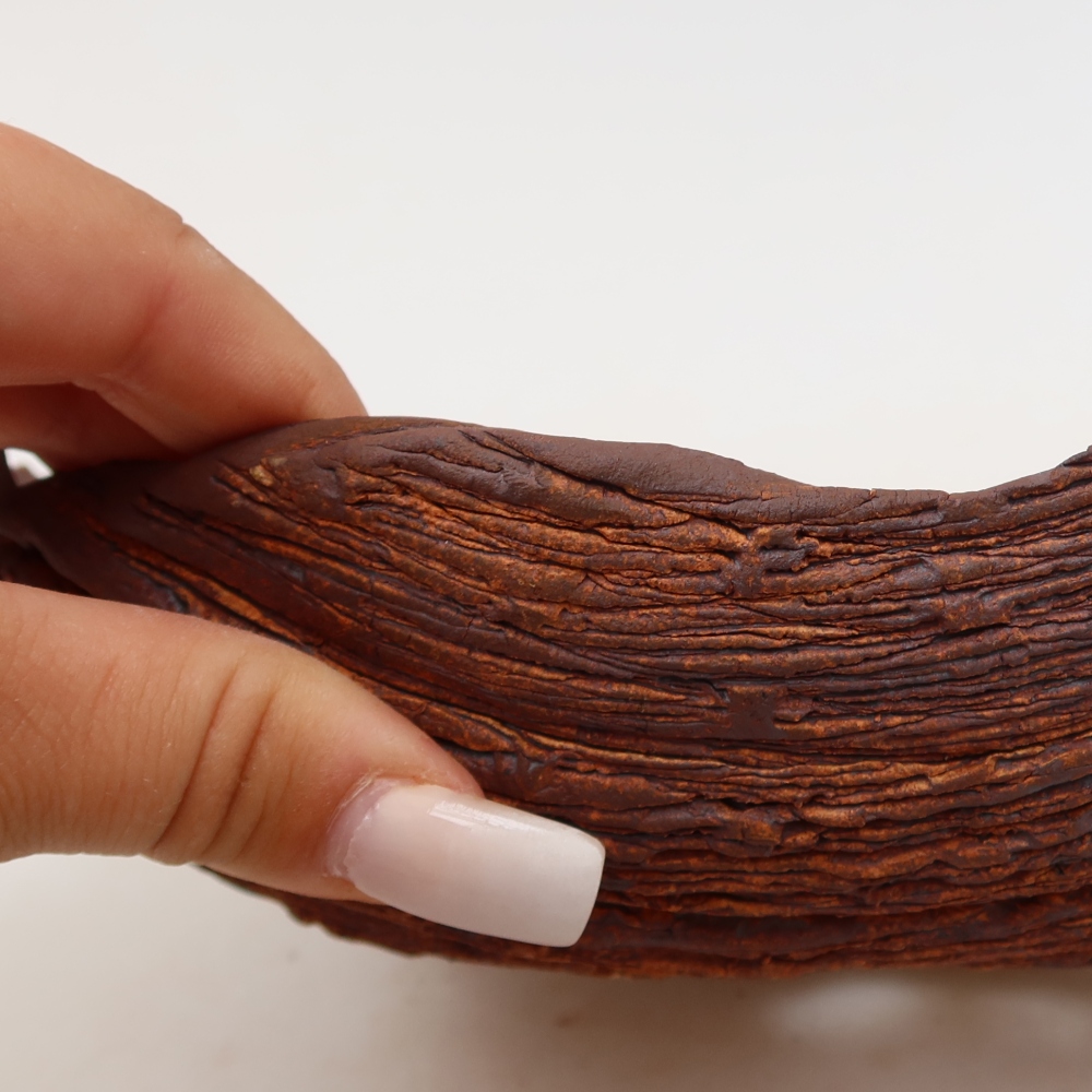 Keramische schaal  20 x 17 x 7,5 cm, kleur bruin