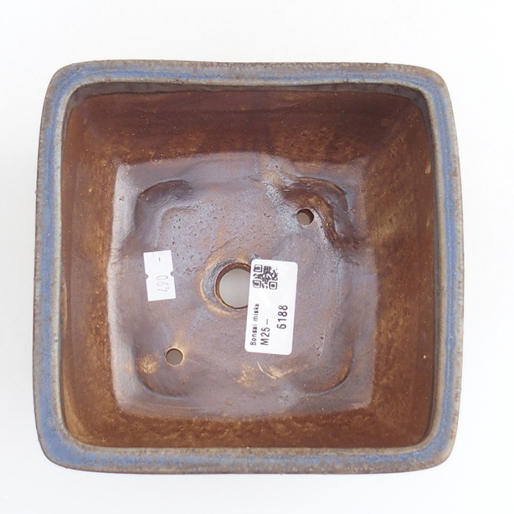 Bonsaischaal van keramiek 10,5 x 10,5 x 7 cm, roze