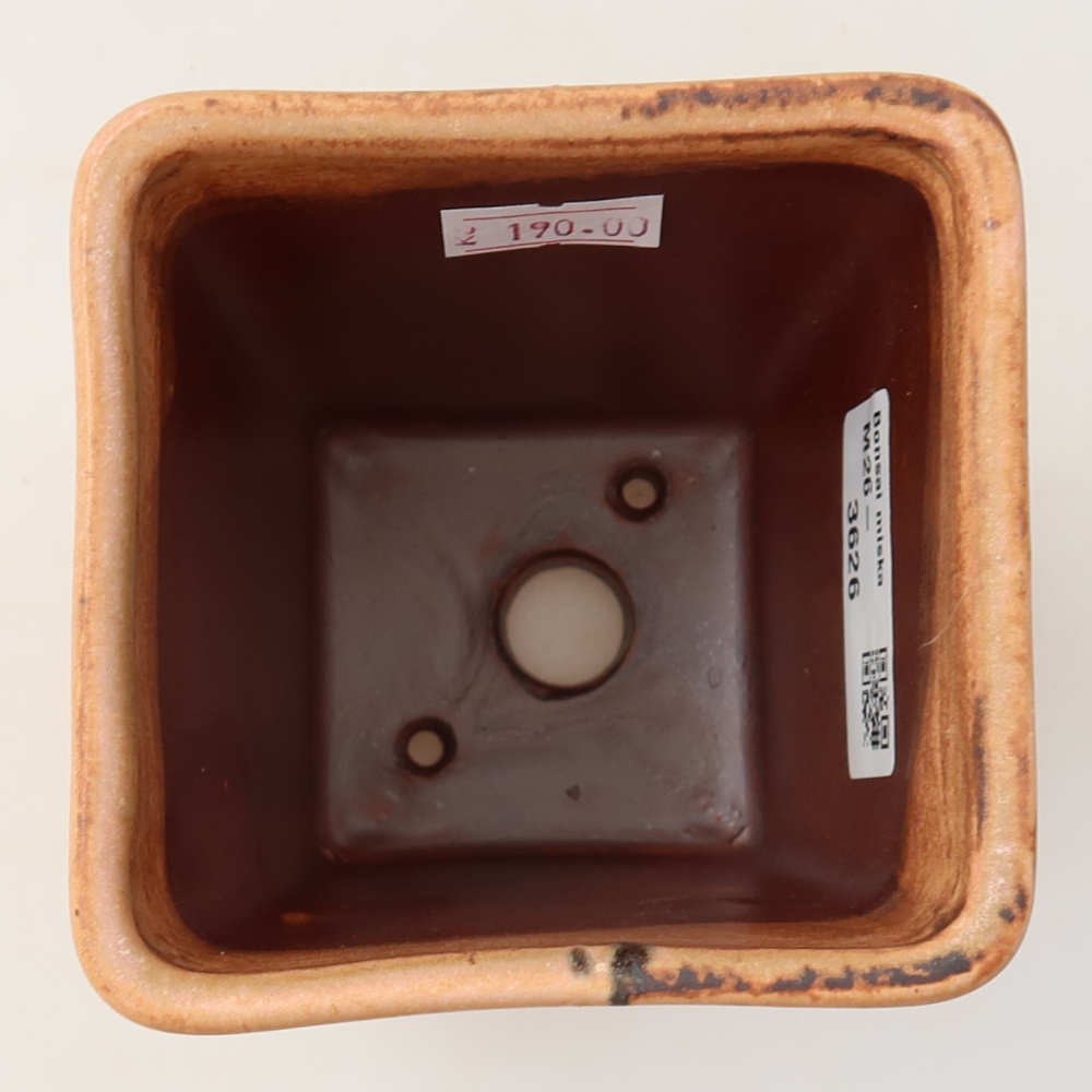 Bonsaischaal van keramiek 8,5 x 8,5 x 11 cm, roze