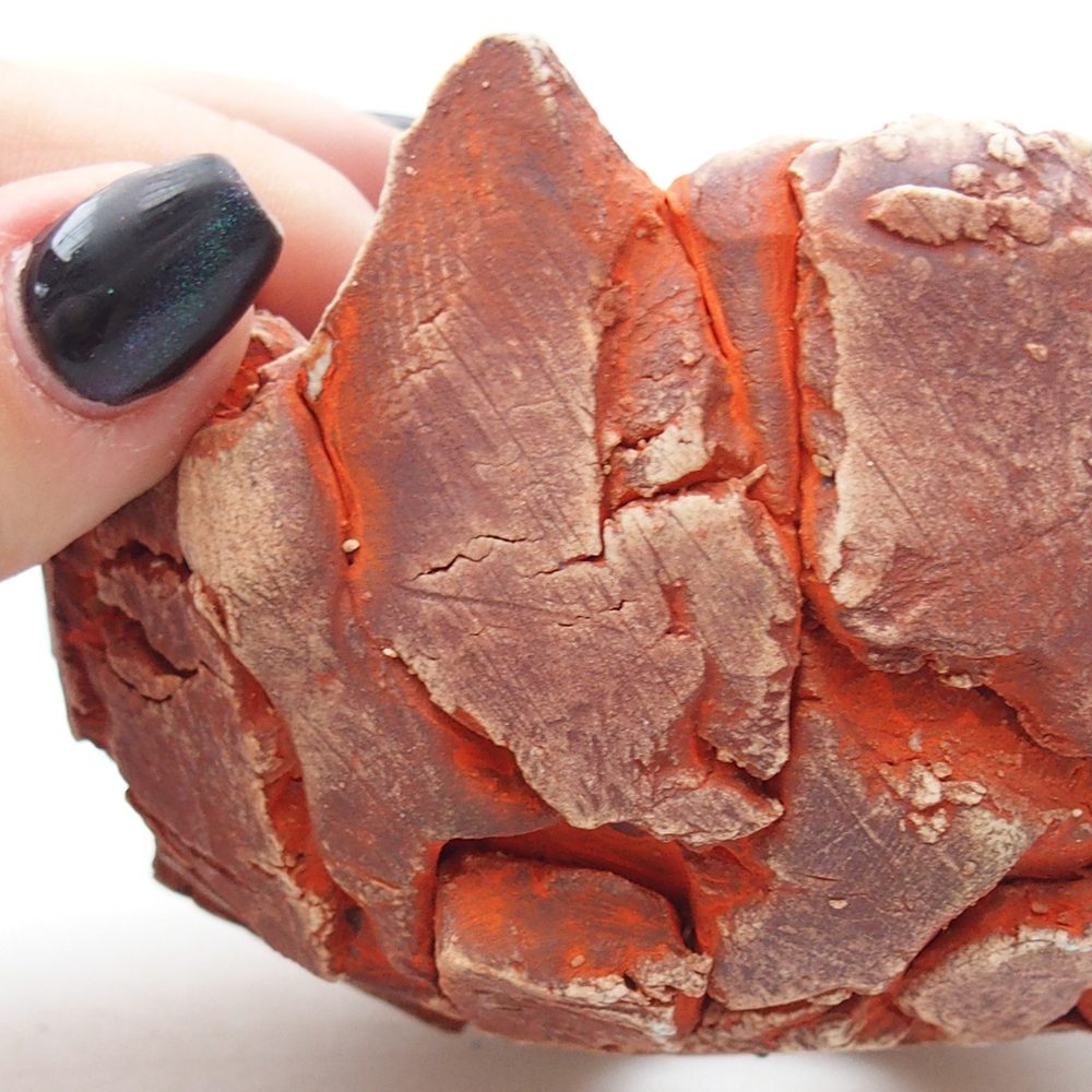 Keramisch Schelp 11 x 11 x 6,5 cm , kleur oranje