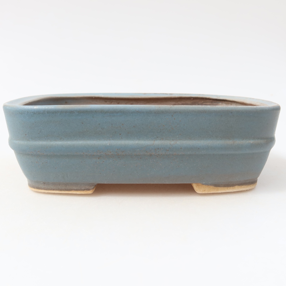 Keramische bonsaipot 14,5 x 11,5 x 4,5 cm, kleur: blauw