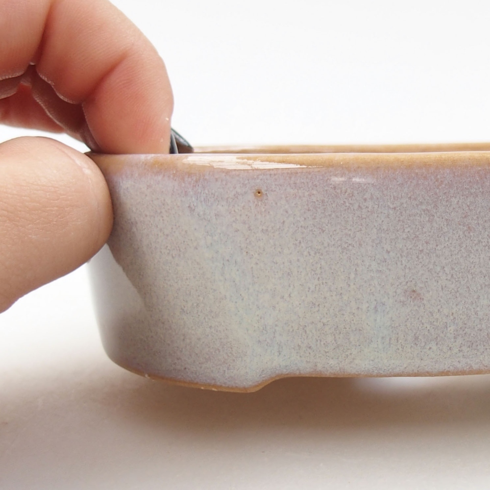 Bonsaischaal van keramiek 22 x 17 x 5 cm, groen