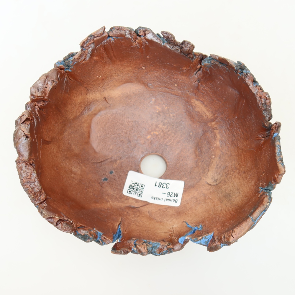 Keramische schaal 14,5 x 13 x 8,5 cm, kleur: blauw