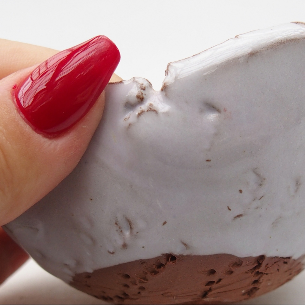 Keramische schelp 9 x 8 x 5 cm , kleur wit